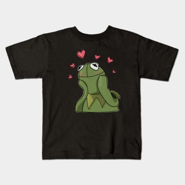 Kermit Love Meme Kids T-Shirt by janae